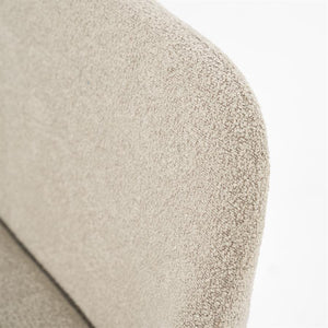 Eetkamerbank Fika  By-Boo met armleuning  140 cm breed - taupe stof