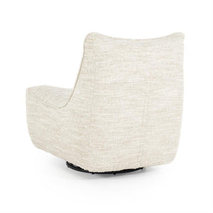 Fauteuil draaibaar Loys Eleonora zonder armleuning - Beige Barkley stof