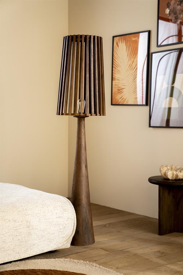 Vloerlamp Guard By-Boo - Bruin mangohout 162 cm hoog