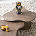 Salontafel set Fall organisch By-Boo 2 delig - Bruin mangohout