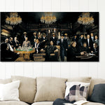 Glasschilderij Peaky blinders  in casino 160x80 cm