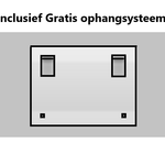 Glasschilderij groene papegaai in pak 55x100 cm