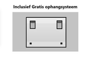 Glasschilderij groene papegaai in pak 55x100 cm