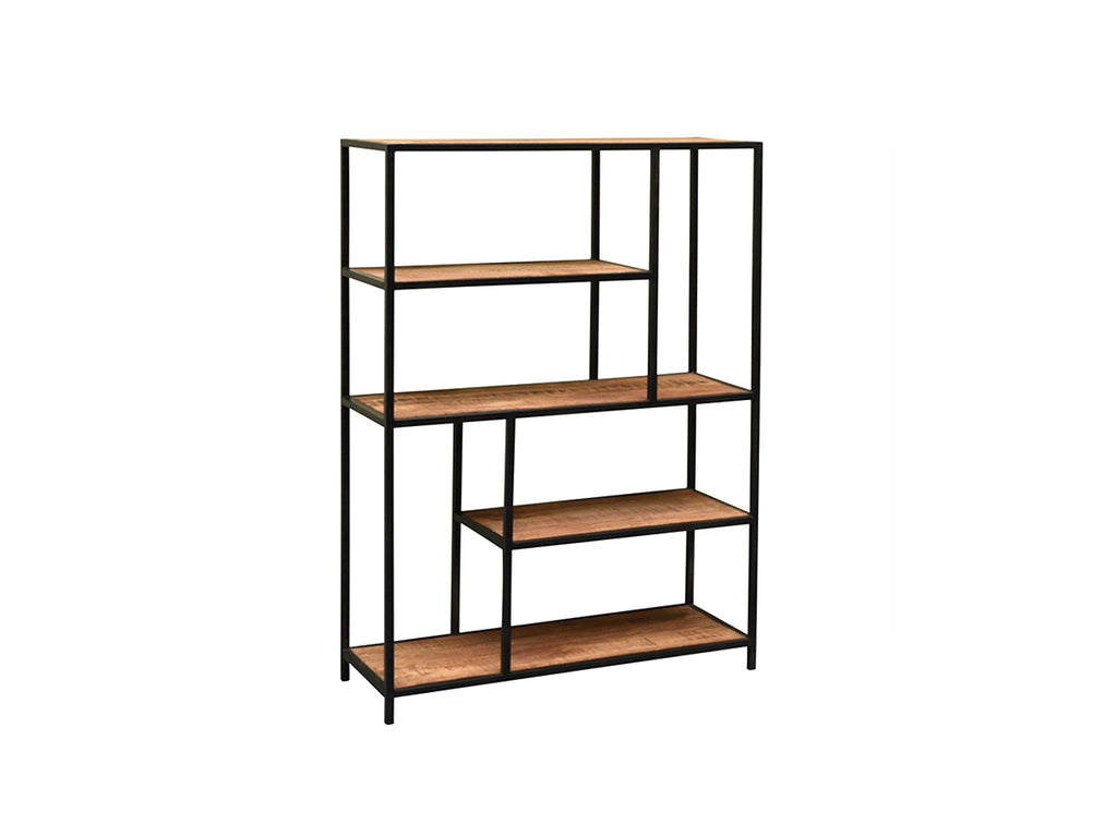 Boekenkast Brix Flow 105 cm - mango hout