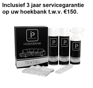 Hoekbank Lea stof cognac kleur - Eindstuk rechts (inclusief 3 jaar Iproteqt garantie)